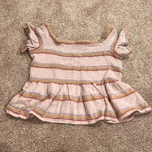 Stripped Off the Shoulder American Eagle Top